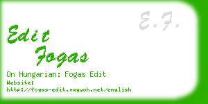 edit fogas business card